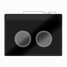 Radio rétro nostalgique portable avec lecteur de cassettes et haut-parleur Bluetooth