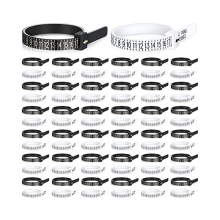100Pcs Finger Size Gauge US Ring Measurement Tool White and Black