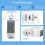Convertitore da RS485 a WiFi per guida DIN, dispositivo seriale, server 4