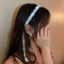 Cerchietto con nappe di strass per donne e ragazze, cerchietto scintillante per capelli, ideale per