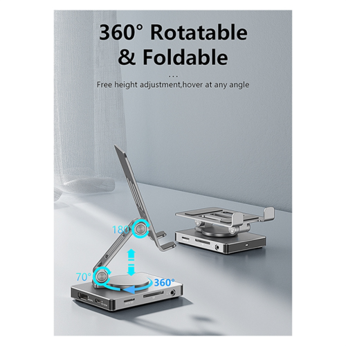 USB C Foldable Docking Station PD 100W 2