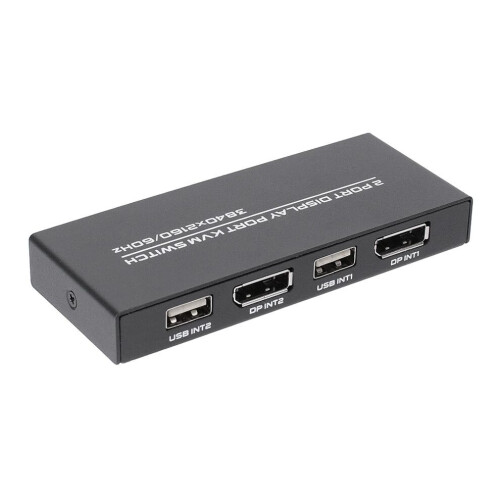 DisplayPort KVM Switch, 4K@60Hz DP USB Switcher for 2 Computer Share