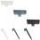 Bordure de jardin avec piquets de fixation solides, pour-Blanc 2