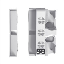 For PS5 Pro PS5 Slim Horizontal Stand with 3-Level Cooling Fans