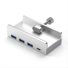 Hub USB 3.0 di tipo C in lega di alluminio, splitter multiporta esterno