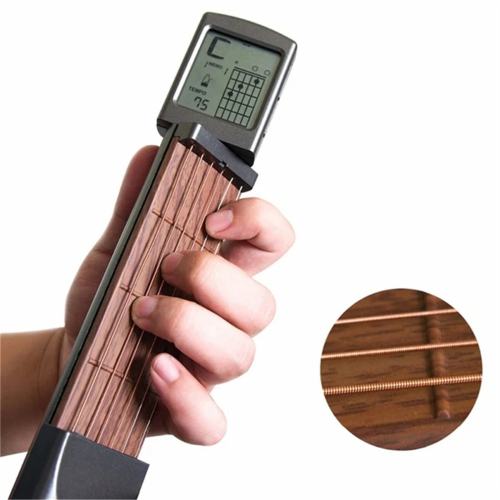 Pocket Guitar Chord Practice Tool with Rotatable Chart Screen 2