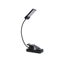Lampe de pupitre rechargeable à double tête, lampe de pupitre à pince