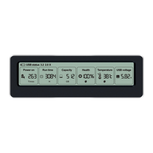 Boîtier SSD M.2 NVMe/NGFF avec écran