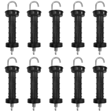 Lot de 10 poignées de portail pour clôture électrique, ressort de tension isolé