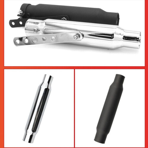 Motorcycle 12inch Shorty Exhaust Pipe for Silver 1