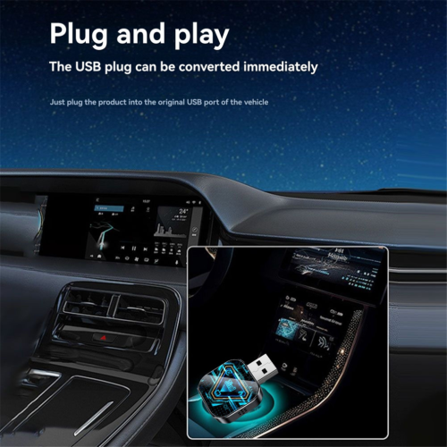 Kabelloser CarPlay-Adapter USB-Dongle AI AirPlay Android Auto 2