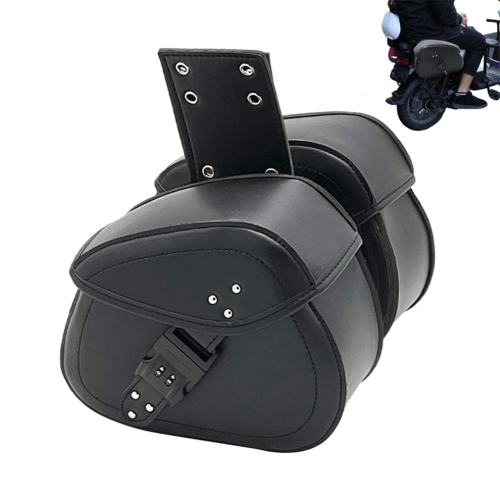 Password Lock Motorcycle Saddlebags Side Tool Storage Saddle Bags 2