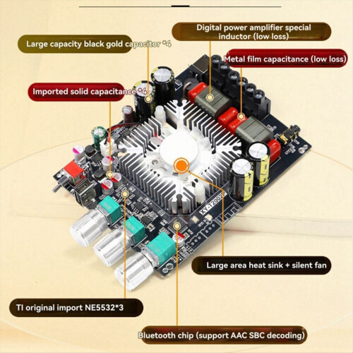 T2002P 200Wx2 Bluetooth Digital Power Amplifier Board 2