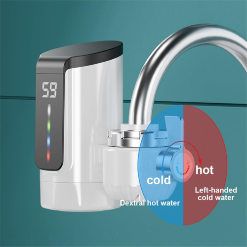 Hot Water Heater Faucet Large Screen Dynamic Digital Display Eu Plug 2