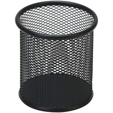 Strakke zwarte bureau-pennenhouder, elegante kegelvormige pennenhouder van gaas voor het organiseren van kantoorbenodigdheden
