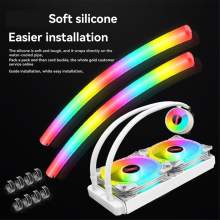 2 PCS ARGB Silicone Tube Sleeve for Water Cooling Radiators,B