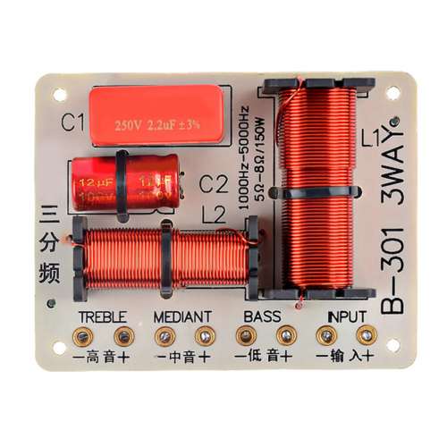 2Pcs 150W 3Way Audio Speaker Crossover Treble+Midrange+Bass Crossover 1
