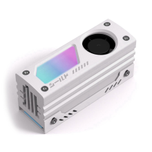 ARGB M.2 SSD Heatsink with Build-in 20mm PWM Fan for M.2 2280 White