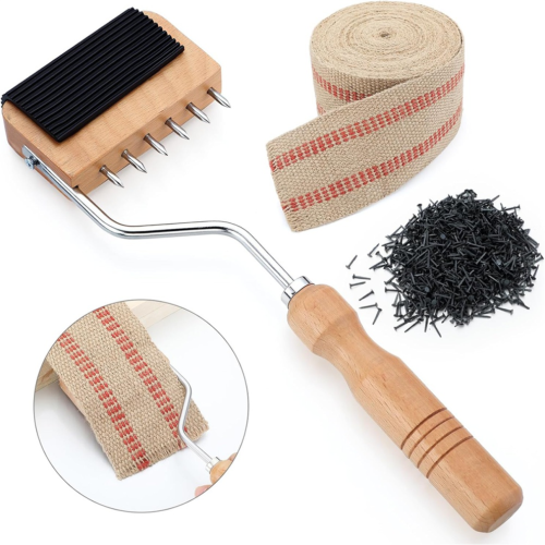 Upholstery Tool Set-3.5in Burlap Webbing Tape 10 Yards 1