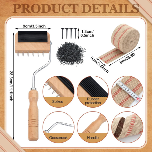 Upholstery Tool Set-3.5in Burlap Webbing Tape 10 Yards 2