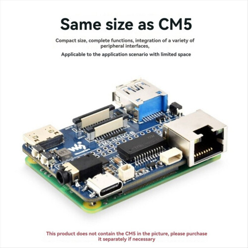 Placa base Waveshare CM5 Mini IO NANO B para Raspberry Pi 2