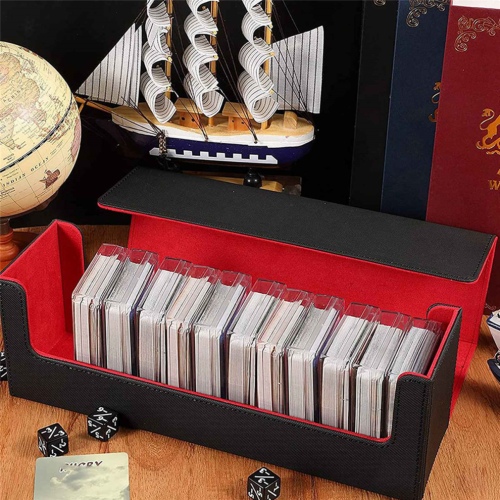 Scatola da scrivania per 400 carte da gioco (Nero+Rosso) 2
