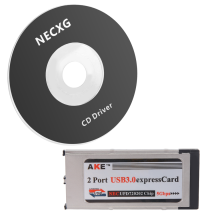 2 Port USB 3.0 Express Card 34mm Slot Express Card PCMCIA Adapter