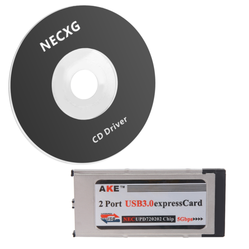 Κάρτα Express Card 2 θυρών USB 3.0, υποδοχή 34 χιλιοστών, προσαρμογέας P