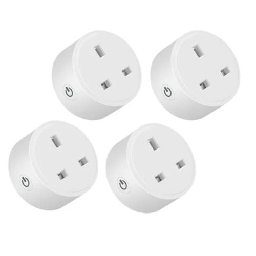 4 Pcs Tuya Zigbee Smart Socket 16A Home Powers Monitor DIY UK Plug