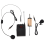 Set di microfoni wireless con cuffie, microfoni lavalier, microfoni da bavero e microfoni da cintura. 2
