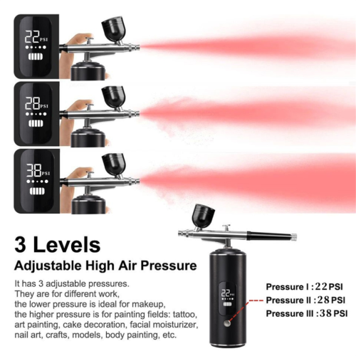 Digital Air Brush with Compressor Crafts Air Brush Black 2