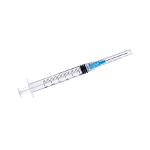 3Ml Syringe with 23G 1In Needle - Disposable Individual Packaging