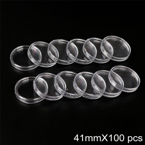 Transparent Coin Boxes 100Pcs 1Oz 40mm Capsules Cases Commemorative 2