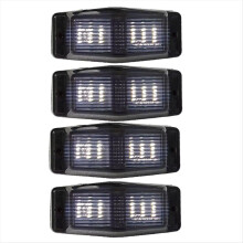 4pcs Smoked White Front Grill Light LED Marker Lamp for Scania Volvo
