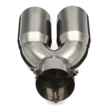 Silenziatore di scarico universale per auto in acciaio inossidabile da 76 mm