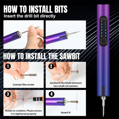 Stylo graveur rechargeable, perceuse manuelle pour la création de bijoux 2