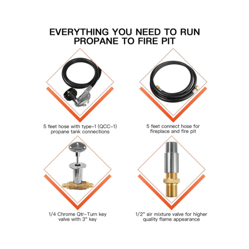 Burner Connection Kit, Propane Fire Pit 1