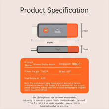 Trasmettitore e ricevitore wireless HD per fotocamera, laptop, PC e TV