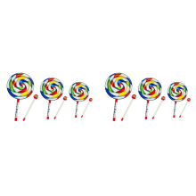 Tamburi a mano Orff Instruments Lollipop Drums, disponibili in tre misure: 6, 8 e 10 pollici.