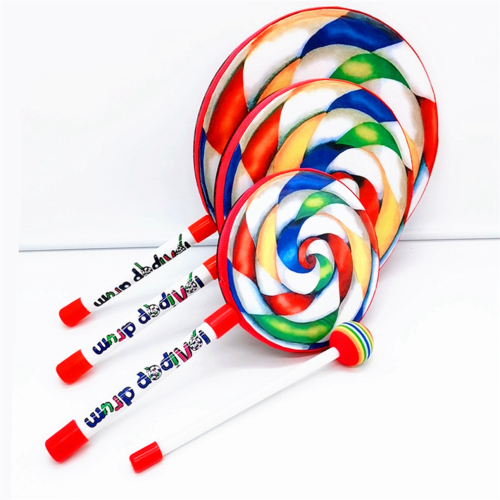 Orff Instruments Lollipop Drums 6/8/10 Inch Three Size Hand Drum 1