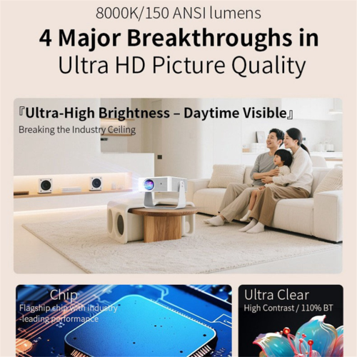 Ultra HD Projector Native 720P Auto Focus Home Theater Projector(EU) 1
