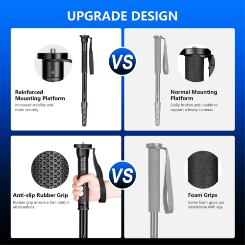 E222 Camera Monopod for Camera Video Camera Mount Adapter 2