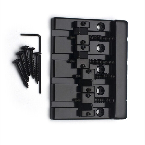 Vintage 4 String Bass Bridge 82.3x63.5MM String Bottom Black 1