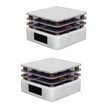 Lot de 2 mini préchauffeurs de table chauffants à température constante de 65 W
