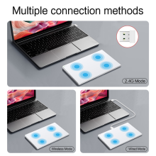 Trackpad Bluetooth Kabellos 2,4G Kabelgebunden Touchpad Touchpad Weiß