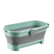Collapsible Portable Folding Mop Bucket - Silicone Cleaning Bucket for Car Washing, Camping, Fishing,