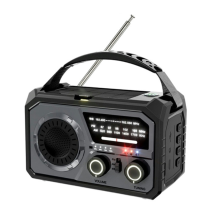 16000mAh Nödväderradio Solcells- och handvevsdriven Grå