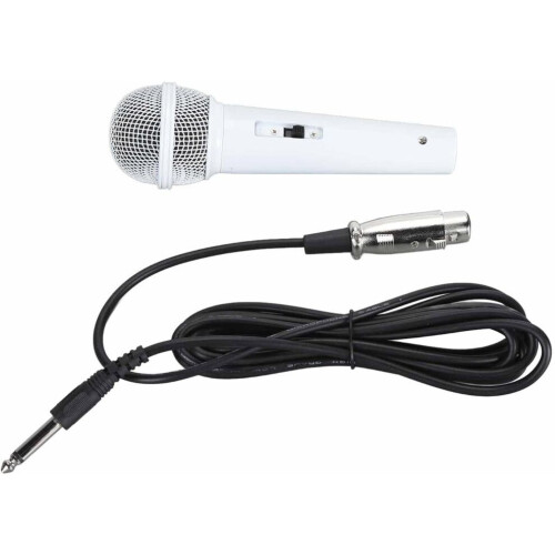 Wired Microphone, Dynamic Vocal Microphone For Singing, 140 dB SPL, High Sensitivity, Ergonomic, White 1