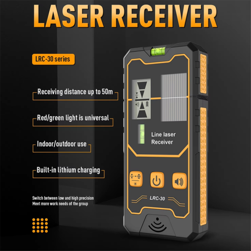 Laser Level Receiver 50m/164ft Working Range with Double Horizontal 2