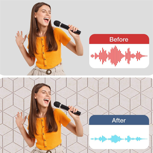24 PACK Acoustic Foam,Self-Adhesive Sound Proof Panels(Shallow Camel) 2